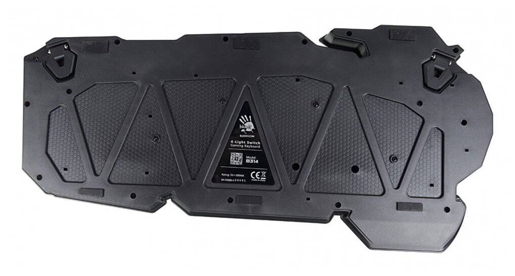 Купить - Клавиатура A4 Bloody B314 черный USB Multimedia for gamer LED (подставка для запястий) Клавиатура A4 Bloody B314 черный USB Multimedia for gamer LED (подставка для запястий) – фото